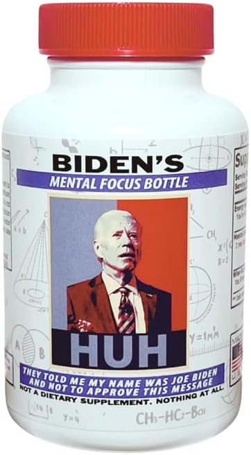BIDEN'S MENTAL FOCUS BOTTLE - Filled with What's in Joe Biden's Head - Absolutely Nothing