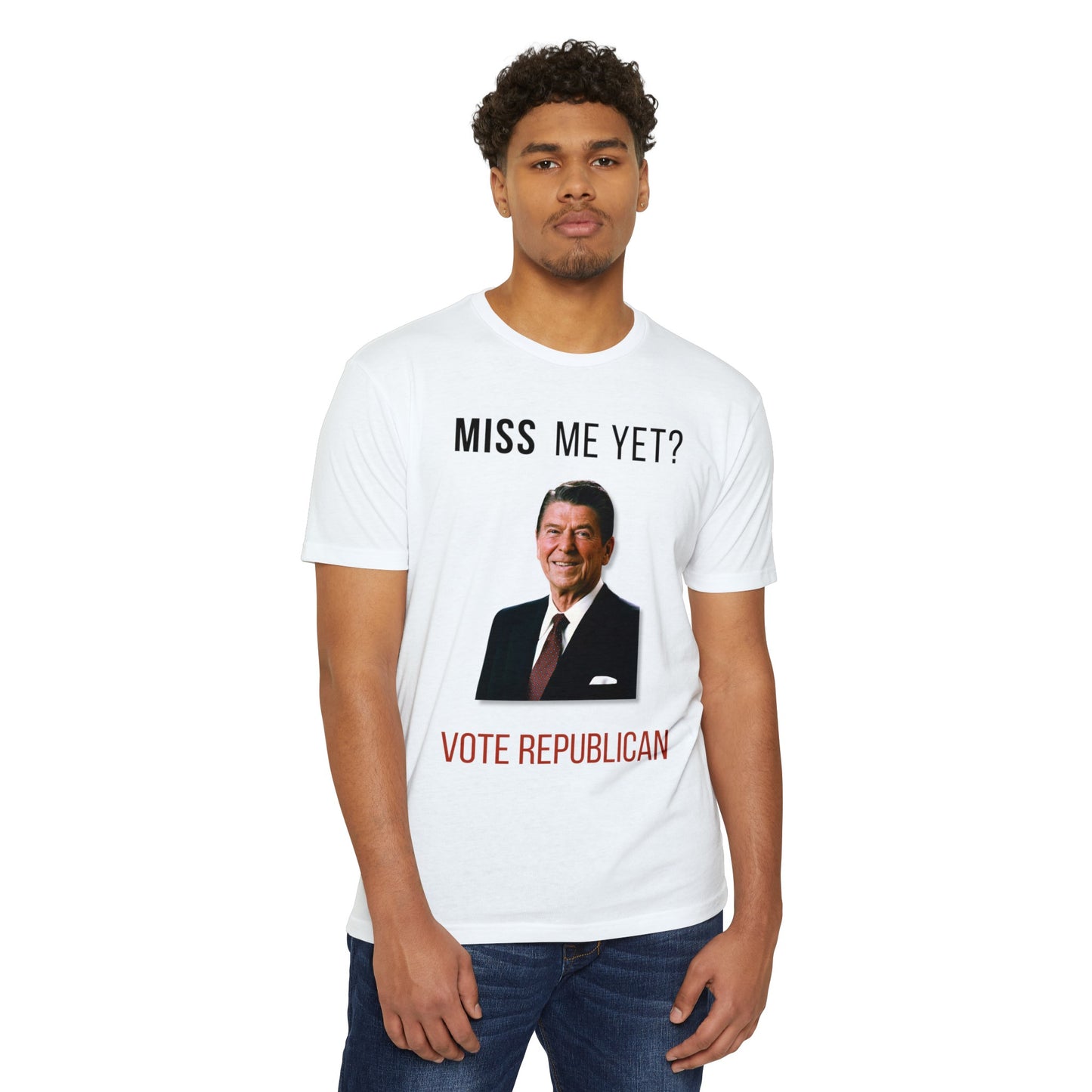 REAGAN MISS ME YET - Unisex CVC Jersey T-shirt